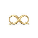 Infinity 18k Solid Gold Spring Clasp Handmade 20.50mm x 10.30mm