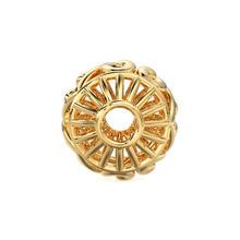 Load image into Gallery viewer, Designer Heart Solid Gold Handmade Round Spacer Gold Bead Finding 8mm 10mm