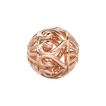 Load image into Gallery viewer, Designer Heart Solid Gold Handmade Round Spacer Gold Bead Finding 8mm 10mm