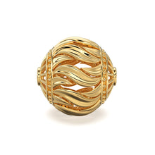 Load image into Gallery viewer, 18k Solid Gold Handmade Designer Round Spacer Bead Finding 8mm 9mm 10mm