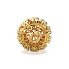 Load image into Gallery viewer, 18k Solid Gold Handmade Designer Round Spacer Bead Finding 8mm 9mm 10mm