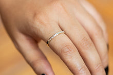 Load image into Gallery viewer, 14K Gold Baguette Diamond Band / 2.0MM Thin Channel Set Diamond Ring / Half Eternity Stackable Ring / Diamond Wedding Ring / Minimalist Ring