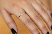 Load image into Gallery viewer, Bezel Set Diamond Band in 14k Gold / Bezel Set Diamond Ring / Simple Thin Gold Band White Diamond Ring / Diamond Bezel Set Wedding Band