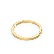 Load image into Gallery viewer, Baguette Diamond Ring / 14k Gold Baguette and Round Cut Diamond Wedding Band / Half Eternity / Stackable Diamond Ring / Holiday Sale