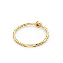 Load image into Gallery viewer, Rose Gold Ruby Ring / 14k Rose Gold Single Ruby 0.08ctw Engagement Ring / Ruby Gemstone Ring / Stacking Natural Ruby Ring / July Birthstone