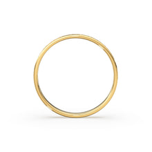 Load image into Gallery viewer, 14K Gold Baguette Diamond Band / 2.0MM Thin Channel Set Diamond Ring / Half Eternity Stackable Ring / Diamond Wedding Ring / Minimalist Ring