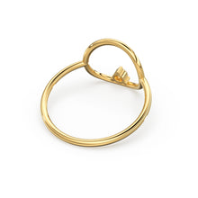 Load image into Gallery viewer, Open Circle Diamond Ring in 14k Gold / Unique Diamond Ring / Special Gift / Graduation Gift
