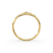 Load image into Gallery viewer, Open Circle Diamond Ring in 14k Gold / Unique Diamond Ring / Special Gift / Graduation Gift