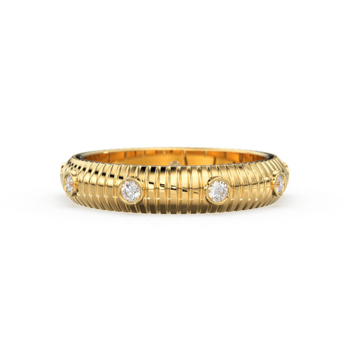 Bold Diamond Ring / 14k Bezel Diamond Ring / Thick Stacking Diamond Ring / Bold Diamond Ring / Promise Ring / Birthday Gift / Gold Ring