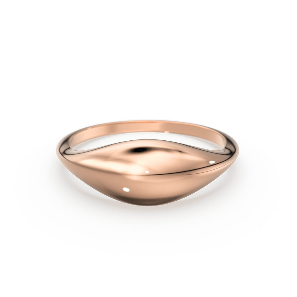 Gold Ring / 14k Gold Statement Ring / Bold Dome Graduating Ring for Women / Pinky Ring
