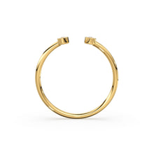 Load image into Gallery viewer, Dual Birthstone Ring / Open Diamond Ring / Two Birthstone Ring / Promise Ring / His and Hers Promise Ring / Birthday gift for her