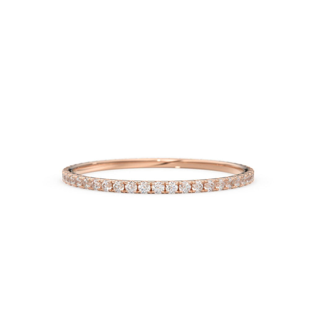 Diamond Eternity Band - Micro Pave Diamond Eternity Band Available as 14k Rose Gold, White Gold or Yellow Gold 1.35MM