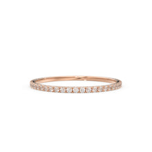 Load image into Gallery viewer, Diamond Eternity Band - Micro Pave Diamond Eternity Band Available as 14k Rose Gold, White Gold or Yellow Gold 1.35MM