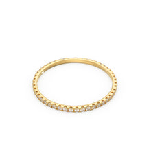 Load image into Gallery viewer, Diamond Eternity Band - Micro Pave Diamond Eternity Band Available as 14k Rose Gold, White Gold or Yellow Gold 1.35MM