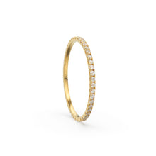 Load image into Gallery viewer, Diamond Eternity Band - Micro Pave Diamond Eternity Band Available as 14k Rose Gold, White Gold or Yellow Gold 1.35MM
