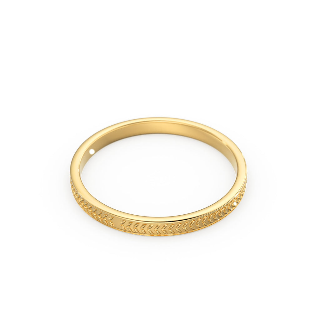 Gold Wedding Band in 14k Gold/ Herringbone Eternity Ring / Chevron Ring / 14K Gold Herringbone Ring / Minimalist Ring/ Chevron Eternity Ring