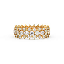 Load image into Gallery viewer, Diamond Anniversary Ring 2.50 ctw 14k Gold Half Eternity Round Brilliant Diamond Spike Ring / Diamond Wedding Band