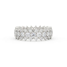 Load image into Gallery viewer, Diamond Anniversary Ring 2.50 ctw 14k Gold Half Eternity Round Brilliant Diamond Spike Ring / Diamond Wedding Band