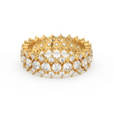 Diamond Anniversary Ring 2.50 ctw 14k Gold Half Eternity Round Brilliant Diamond Spike Ring / Diamond Wedding Band