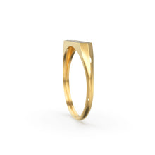 Load image into Gallery viewer, 14k Baguette Stackable Ring / Baguette Diamond Ring / Unique Baguette Ring / Baguette Diamond Bar Ring