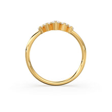 Load image into Gallery viewer, 5 Stone Wedding Ring / Diamond Wedding Band in 14k Gold / Womens Wedding Ring / Engagement Band / Anniversary Ring / Rose Gold Wedding Ring