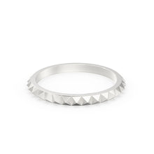 Load image into Gallery viewer, 14K Gold Pyramid Eternity Ring / Gold Spike Ring / Pyramid Ring / Gold Stacking Ring / Simple Gold Ring / Minimal Jewelry / Spike Stud Ring