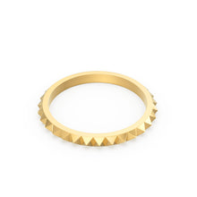 Load image into Gallery viewer, 14K Gold Pyramid Eternity Ring / Gold Spike Ring / Pyramid Ring / Gold Stacking Ring / Simple Gold Ring / Minimal Jewelry / Spike Stud Ring