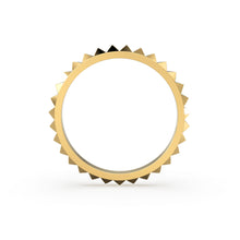 Load image into Gallery viewer, 14K Gold Pyramid Eternity Ring / Gold Spike Ring / Pyramid Ring / Gold Stacking Ring / Simple Gold Ring / Minimal Jewelry / Spike Stud Ring