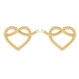 Diamond Rope Earrings 15 MM / 14k Gold Round Diamond Hoop Earrings / Knotted Rope Studs/ Designer High Jewelry Earrings / Christmas Gift /