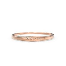 Load image into Gallery viewer, Engravable  Ring / 14k Name Ring / Rose Gold Pinky Ring / Initial Ring / Solid Gold Monogram Ring / Gold Personalized Ring / Engraved Ring