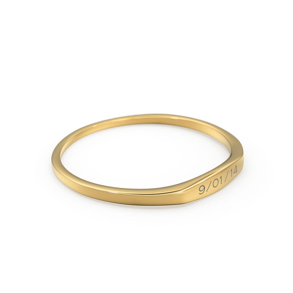 Engravable  Ring / 14k Name Ring / Rose Gold Pinky Ring / Initial Ring / Solid Gold Monogram Ring / Gold Personalized Ring / Engraved Ring