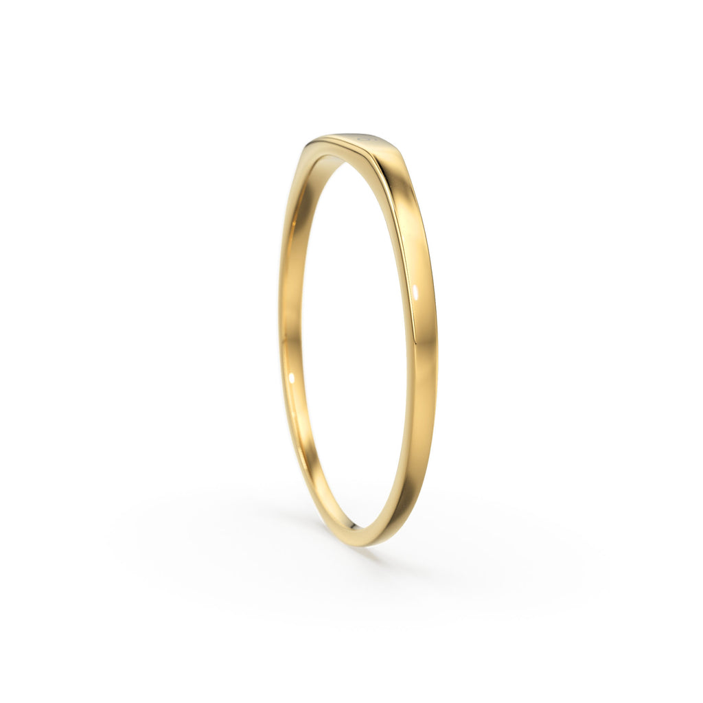 Engravable  Ring / 14k Name Ring / Rose Gold Pinky Ring / Initial Ring / Solid Gold Monogram Ring / Gold Personalized Ring / Engraved Ring