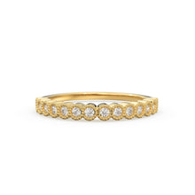 Load image into Gallery viewer, Diamond Wedding Ring / 14k Solid Gold Diamond Wedding Band Women / 0.32 Ctw Half Eternity Diamond Ring