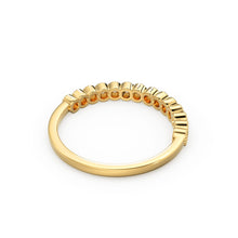 Load image into Gallery viewer, Diamond Wedding Ring / 14k Solid Gold Diamond Wedding Band Women / 0.32 Ctw Half Eternity Diamond Ring