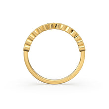 Load image into Gallery viewer, Diamond Wedding Ring / 14k Solid Gold Diamond Wedding Band Women / 0.32 Ctw Half Eternity Diamond Ring
