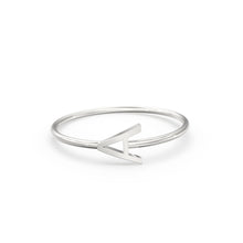 Load image into Gallery viewer, Gold Letter Ring / 14K Solid Gold / Letter Ring / Initial Gold Ring / Stackable Letter Ring / Stackable Initial Rings / Dainty Letter Ring