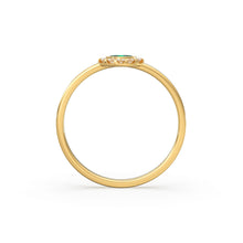 Load image into Gallery viewer, Emerald Ring / Marquise Cut Emerald Ring in 14k Solid Gold / Natural Emerald Ring / May Birthstone Ring / Dainty Emerald Ring