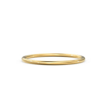 Load image into Gallery viewer, Gold Ring / 14K Solid Gold Round Wedding Band / 1.2 MM Yellow Gold Ring / Dainty Stacking Ring / Simple Delicate Ring / Thin wedding band