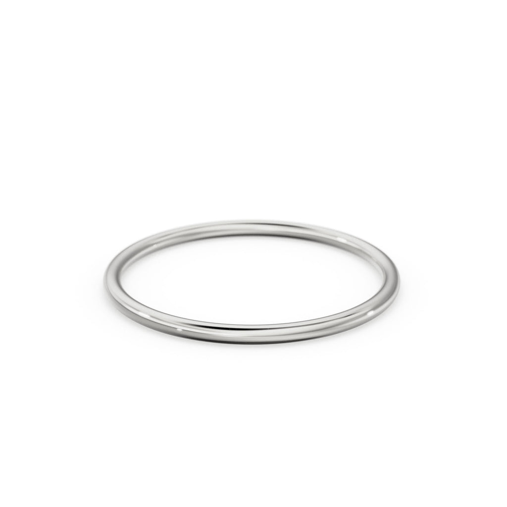 Gold Ring / 14K Solid Gold Round Wedding Band / 1.2 MM Yellow Gold Ring / Dainty Stacking Ring / Simple Delicate Ring / Thin wedding band