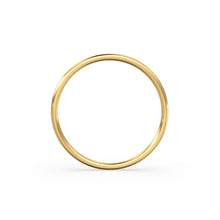 Load image into Gallery viewer, Gold Ring / 14K Solid Gold Round Wedding Band / 1.2 MM Yellow Gold Ring / Dainty Stacking Ring / Simple Delicate Ring / Thin wedding band