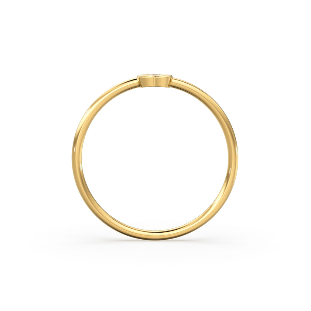 14K Gold Birthstone Heart Ring/ Solid Gold Ring/ January/ February/ March/ April/ May/ June/ July/ August/ September/ November/ December