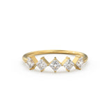 Princess Cut Diamond Ring / 14k Gold Princess Cut Diamond Wedding Ring / Princess Cut Anniversary Band / Square Diamond Eternity Band