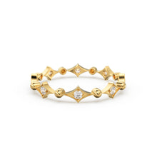 Load image into Gallery viewer, Antique Inspired Diamond Eternity band in 14k Gold / Full Eternity Diamond Wedding Band in Rose Gold / Anniversary Gift / Birthday Gift