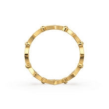 Load image into Gallery viewer, Antique Inspired Diamond Eternity band in 14k Gold / Full Eternity Diamond Wedding Band in Rose Gold / Anniversary Gift / Birthday Gift