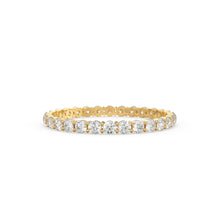 Load image into Gallery viewer, Diamond Eternity Ring / 14k Gold Womens Full Eternity Diamond Ring / 0.95 ctw 4 Prong Diamond Eternity Wedding Band / Stackable Ring