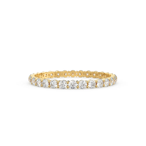 Diamond Eternity Ring / 14k Gold Womens Full Eternity Diamond Ring / 0.95 ctw 4 Prong Diamond Eternity Wedding Band / Stackable Ring