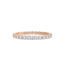 Load image into Gallery viewer, Diamond Eternity Ring / 14k Gold Womens Full Eternity Diamond Ring / 0.95 ctw 4 Prong Diamond Eternity Wedding Band / Stackable Ring