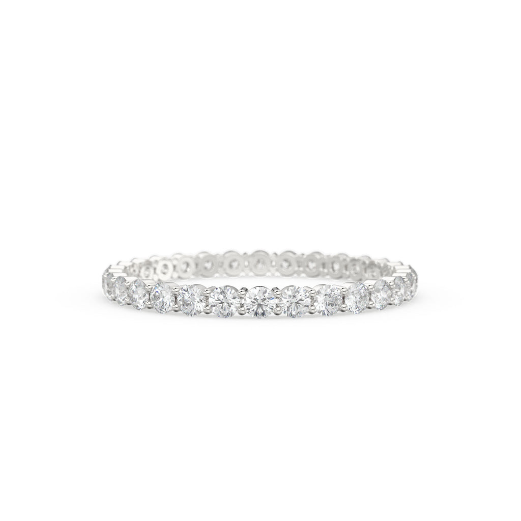 Diamond Eternity Ring / 14k Gold Womens Full Eternity Diamond Ring / 0.95 ctw 4 Prong Diamond Eternity Wedding Band / Stackable Ring