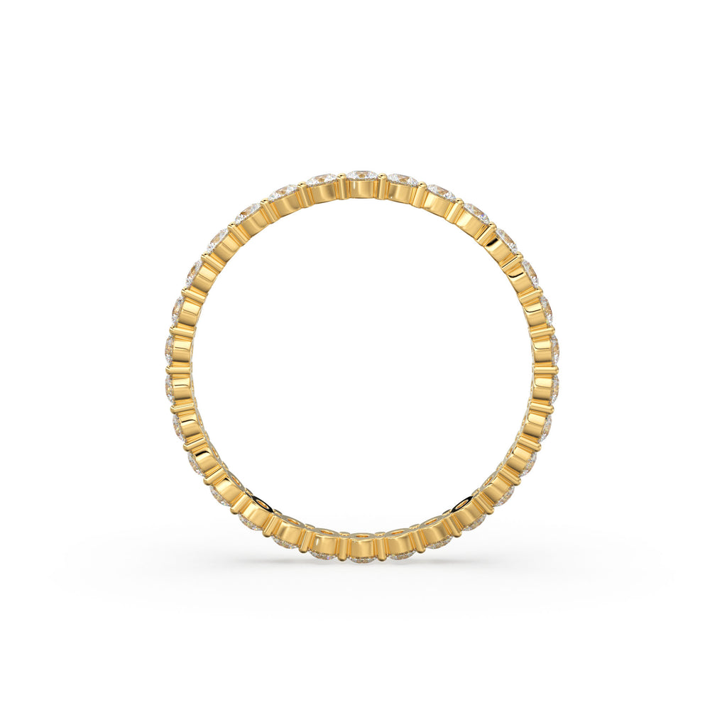 Diamond Eternity Ring / 14k Gold Womens Full Eternity Diamond Ring / 0.95 ctw 4 Prong Diamond Eternity Wedding Band / Stackable Ring