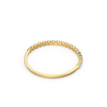 Load image into Gallery viewer, Diamond Wedding Band / 14kt Solid Gold Round Diamond Shared-Prong Ring / Rose Gold Single Shared Prong Half Diamond Eternity Wedding Band